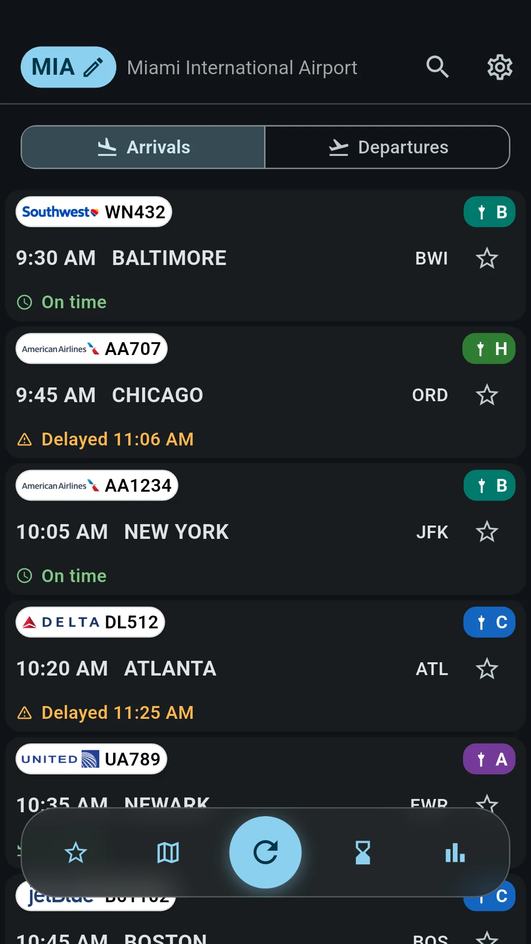 Miami Airport MIA screenshot
